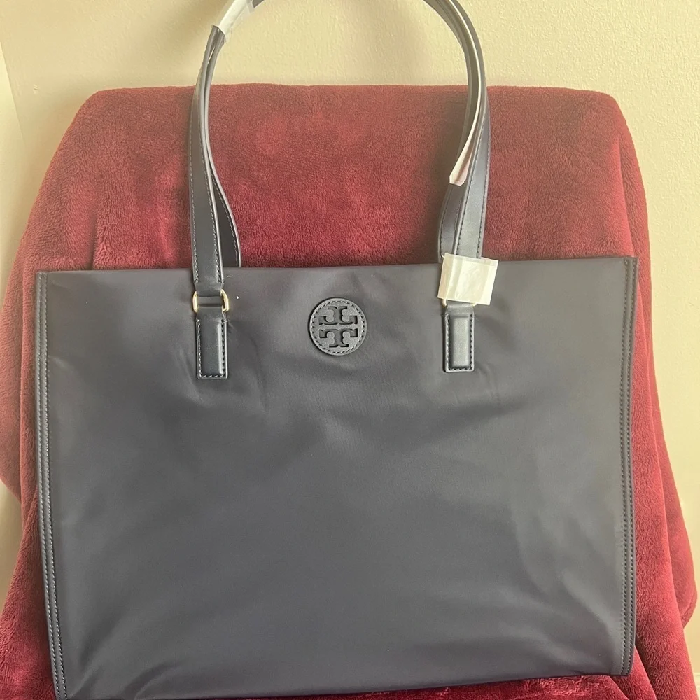 FINAL PRICE -Brand New•TORY BURCH•Blue Ella Nylon Tote Bag